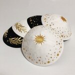 Suede Kippah Manufacturer - White Custom Embroidery for Bar Mitzvah