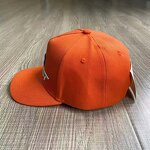 Orange Baseball Cap Manufacturer - 5 Panel Curved Brim 3D Embroidery Sporty