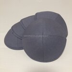 Custom Kippah Factory - Grey Blue Linen for Bar Mitzvah Personalize