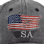 Embroidered Denim Caps Factory - American Flag Logo Snapback OEM