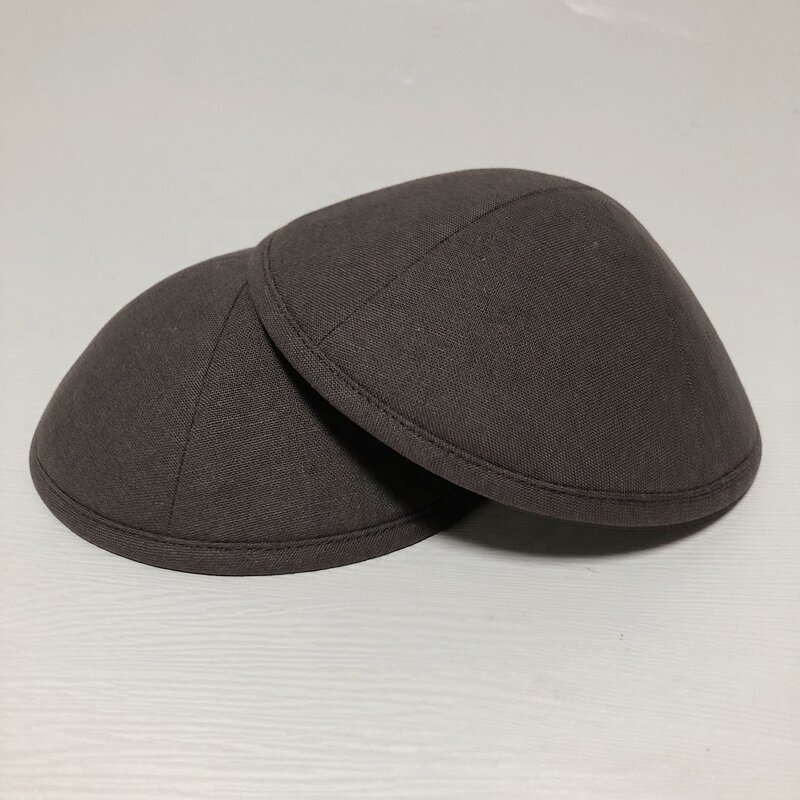 Embroidery Kippah Manufacturer - Linen Yarmulkes with Customized Logo