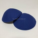 Embroidery Kippot Supplier - Cotton Linen Yarmulke Bar Mitzvah Jewish Wedding Gift