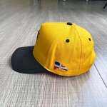 Men's Baseball Cap Factory - 5 Panel Two Tone Curved Brim 3D Embroidery National