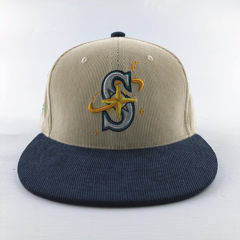 ODM Sports Cap Supplier - 6-Panel Corduroy Snapback Custom 3D Embroidery