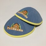 Denim Kippot Supplier - Custom Printed Logo Satin Unisex Yarmulke