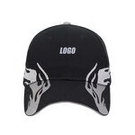 Men's Racing Cap Supplier - 6-Panel Polyester Sporty Design Flames Embroidery