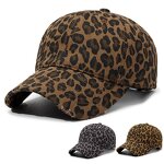 Women's Fashion Baseball Cap Manufacturer - 6 Panel 3D Embroidery 100% Polyester Leopard