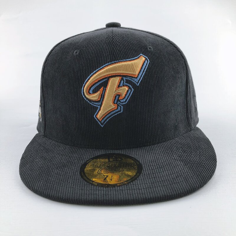 Corduroy Snapback Cap Factory - 6 Panel Black Custom 3D Embroidery Logo