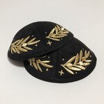 Black Suede Kippah Factory - Gold Leaf Embroidery Customized for Party