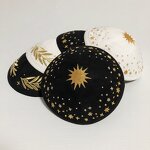 Suede Kippah Manufacturer - White Custom Embroidery for Bar Mitzvah