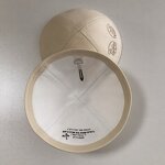 Beige Linen Kippah Supplier - Custom Embroidery Logo Kippots Wholesale