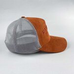 Suede Mesh Trucker Hat Factory - 3D Embroidery Casual Summer Hip Hop 2 Tone Logo
