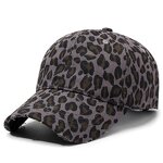 Women's Fashion Baseball Cap Manufacturer - 6 Panel 3D Embroidery 100% Polyester Leopard
