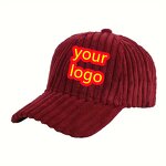 Woven Patch Snapback Cap Factory - Old-School Style Curved Brim Corduroy Metal Closure
