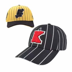 Structured Sports Gorras Supplier - 6 Panel 100% Polyester Unisex Adjustable Pinstripe