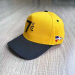 Men's Baseball Cap Factory - 5 Panel Two Tone Curved Brim 3D Embroidery National