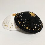 Suede Velvet Kippah Supplier - Custom Embroidery for Adults Religious