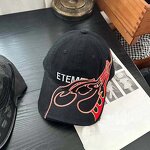 Sport Dad Hat Manufacturer - 6 Panel Curve Brim Flame Embroidery Custom Logo