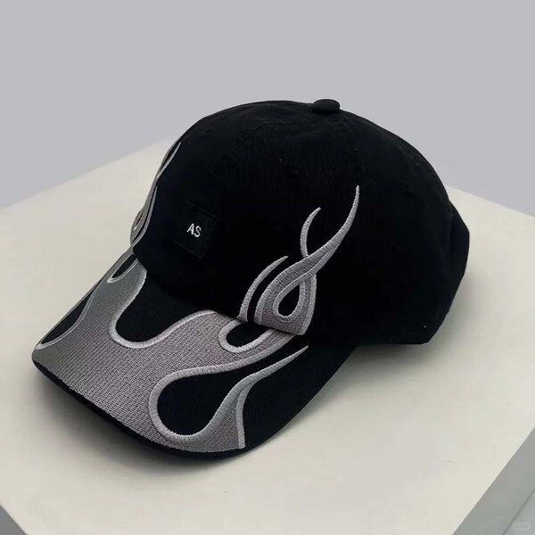 Flame Embroidery Baseball Cap Manufacturer - Hip Hop Outdoor Sports Dad Hat