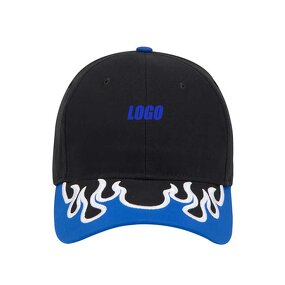 Men's Racing Cap Supplier - 6-Panel Polyester Sporty Design Flames Embroidery