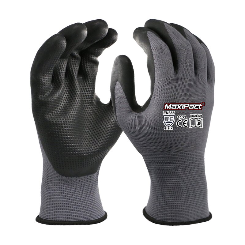 Customized Safety Gloves Manufacturer - MaxiPact Polyester with