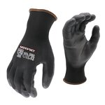 PU Safety Gloves Supplier - MaxiPact Durable Black Flexible