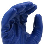 Blue Nitrile Safety Gloves Supplier - MaxiPact 13G Construction