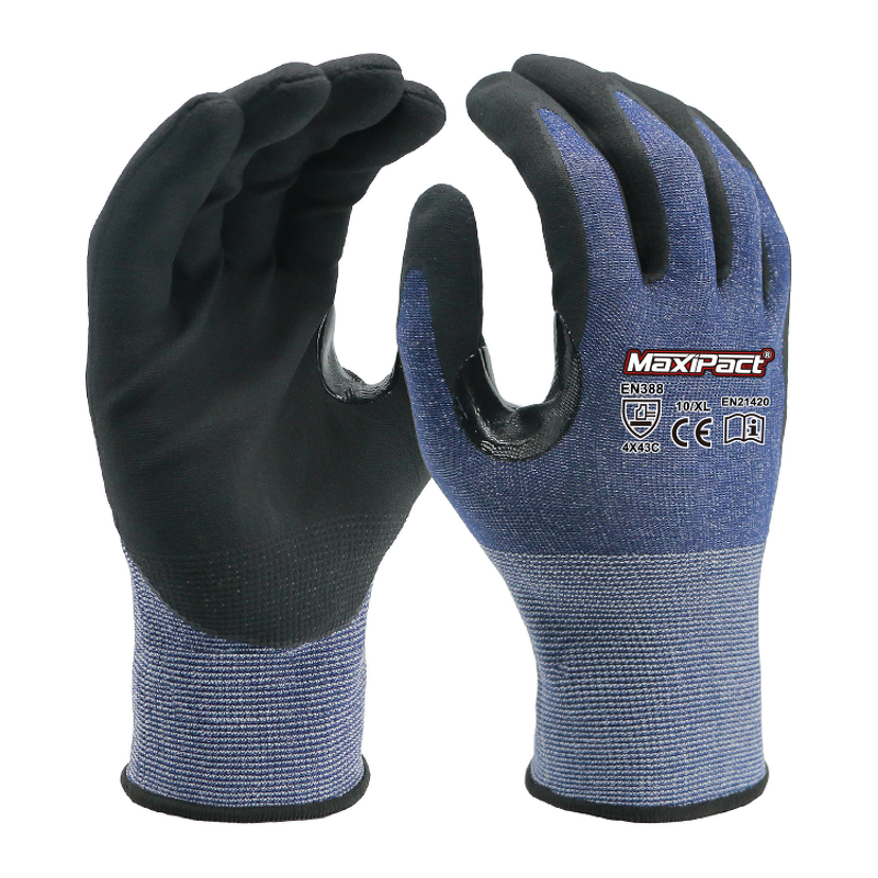Nitrile Work Gloves Supplier - MaxiPact 13 Gauge Blue Liner