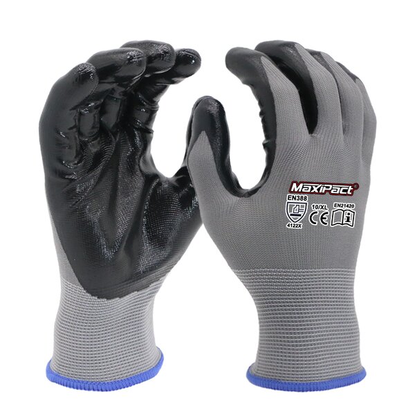 Custom Printed Logo Gloves Supplier - MaxiPact Polyester EN 388