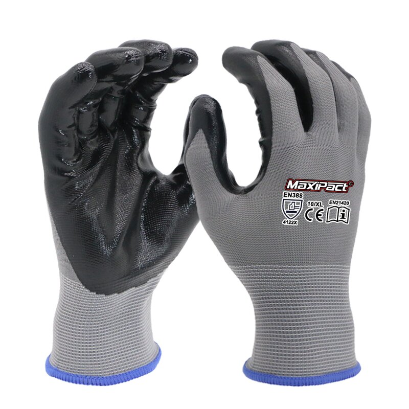 Custom Printed Logo Gloves Supplier - MaxiPact Polyester EN 388