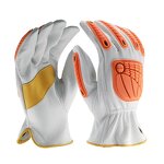 Soft Cow Leather Gloves Manufacturer - MaxiPact with TPR Safety