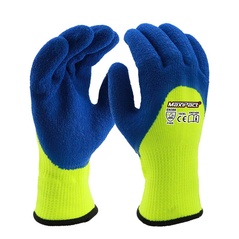 Latex Crinkle Gloves Manufacturer - MaxiPact 7G High Visibility