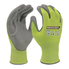 EN388 Safety Work Glove Manufacturer - MaxiPact 13G Grey PU