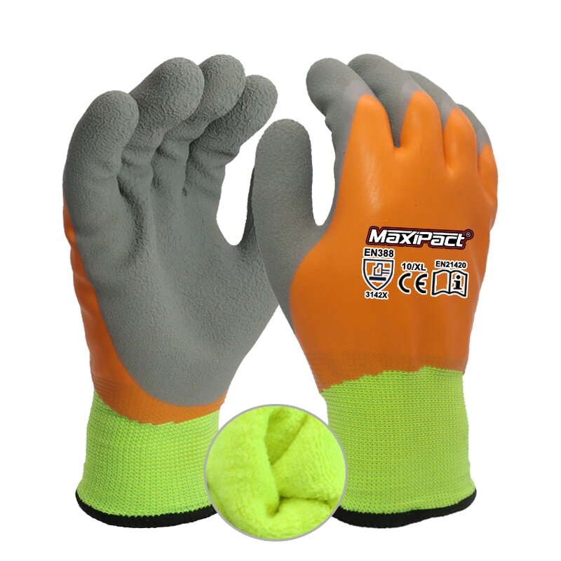 Heavy Duty Winter Gloves Manufacturer - MaxiPact Orange Latex