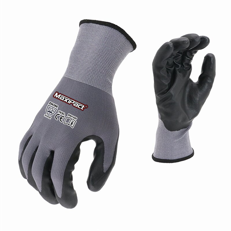 Nitrile Safety Gloves Manufacturer - MaxiPact Touch Hand Grip