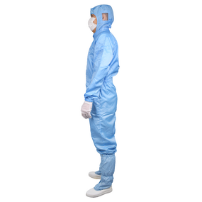Washable Hooded Jumpsuit Supplier - ESD Garment Reusable for Microelectronics One-Piece