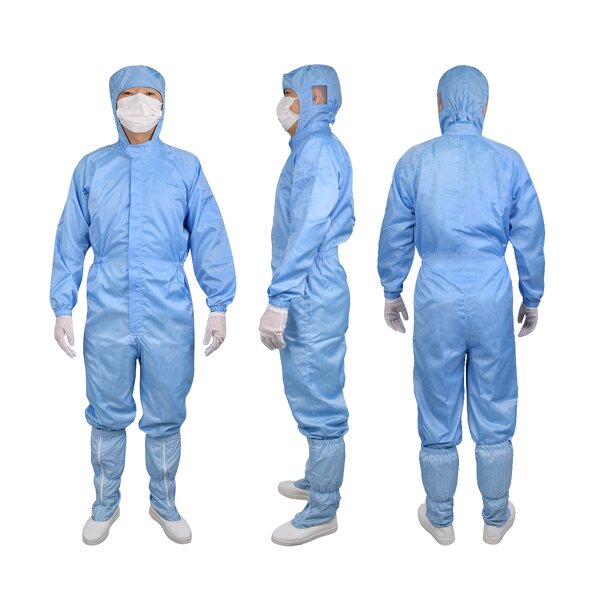 ESD Cleanroom Coverall Manufacturer - Reusable Workshop Garment for Cleanroom Environments