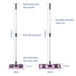 Microfiber Mop Supplier - ESDF Safe Extendable Wet and Dry Cleaning Magic Handle