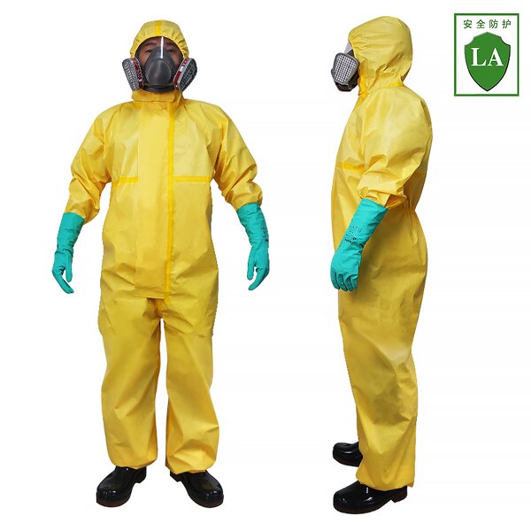 Type 3 Protective Clothing Factory - Chemical Overall Jumpsuit Anti Acid Hooded Full Body PPE