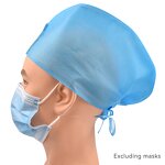 Disposable Hair Cap Supplier - PP Non Woven With Ties for Doctors Nurse Scrub