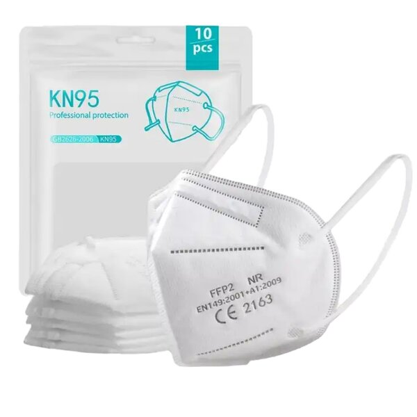 KN95 Respirators Manufacturer - Earloop Disposable 5 Layers Breathable Filtration>95% 50pcs