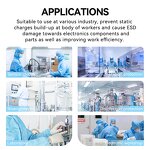Polyester Carbon Fiber Jacket Supplier - Customizable Anti-Static Cleanroom Lab Reusable