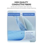 Polyester Carbon Fiber Jacket Supplier - Customizable Anti-Static Cleanroom Lab Reusable