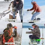 Winter Gloves Factory - Green Waterproof PU Leather Palm Fabric Back Elastic Wrist Closure Durable