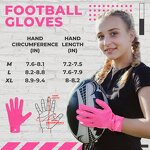 American Football Gloves Supplier - High Quality Durable Anti-Slip Black Silicone Palm Adjustable