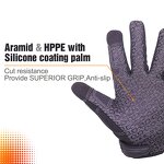 Industrial Mechanic Gloves Supplier - Cut Resistance Level 5 Silicone Coating Super Grip Palm
