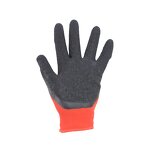 Gardening Gloves Supplier - Red Polyester Children Latex Wrinkles Safety Protective Knitted