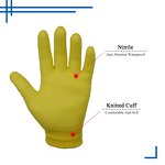 Kids Gardening Gloves Factory - Flexible Yellow Nitrile Coated Safety Work Gloves Accept Customized Logo