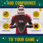 American Football Gloves Factory - High Quality Durable Anti-Slip Black Silicone Palm Adjustable