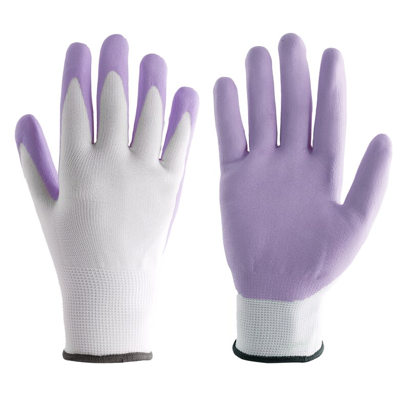 Yard Work Gloves Factory - 15gg Best Quality Breathable Foam Nitrile Coated for Ladies